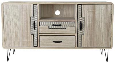 Scandi Natural Wooden 120cm Small Buffet Sideboard 2 Door