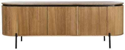 Arabian Natural Wooden 170cm Large Buffet Sideboard 3 Doors