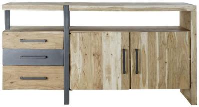 Modern Acacia Wood 170cm Large Buffet Sideboard 2 Doors