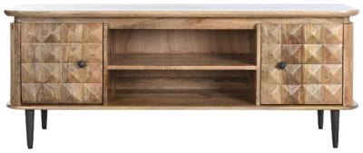 Modern Mango Wood 140cm Tv Unit