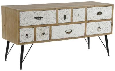 Modern Natural And White Wooden 120cm Tv Unit