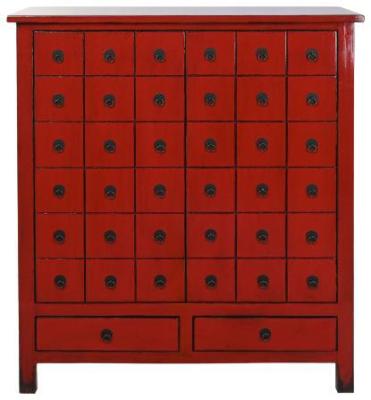 Product photograph of Red Lacquered Wooden 2 Door Hall Cabinet from Choice Furniture Superstore