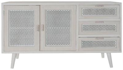 Modern White Wooden 110cm Small Buffet Sideboard 2 Doors