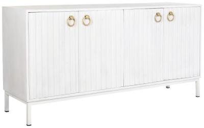 Alma White Mango Wood Medium Buffet Sideboard 4 Doors