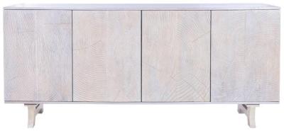 Product photograph of Alpine White Mango Wood Extra Large Buffet Sideboard - 4 Doors from Choice Furniture Superstore