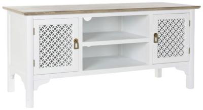 Cottage White Wooden 120cm Tv Unit