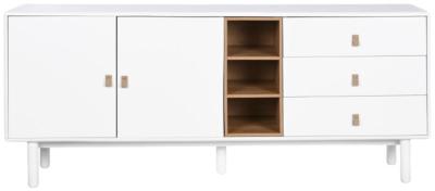 Tropical White Wooden 180cm Large Buffet Sideboard 2 Doors