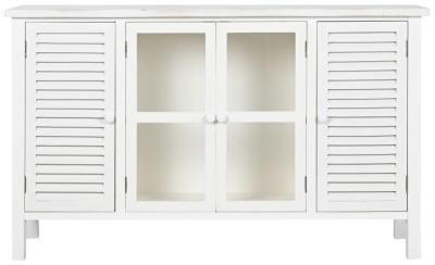 Modern White Wooden 130cm Medium Buffet Sideboard 4 Doors