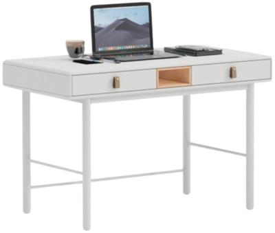 Product photograph of Modena White 2 Drawer Desk from Choice Furniture Superstore