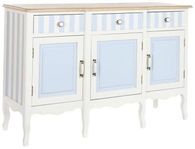 Modern White Wooden 140cm Medium Buffet Sideboard 3 Doors