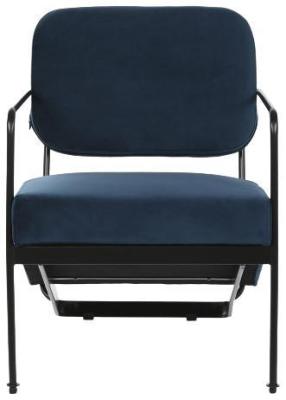 Blue And Black Fabric Armchair