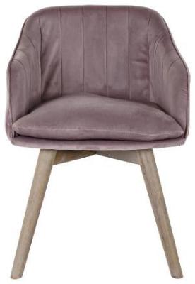 Modern Pink Fabric Armchair