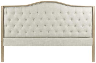 Traditional Beige And Natural Linen Headboard