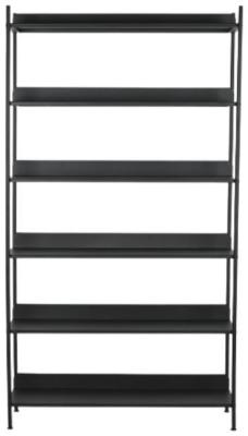 Urban Black Metal Tall Open Shelving Unit