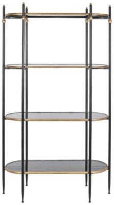 Loft Black Metal Open Shelving Unit