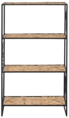 Balinese Black Metal Open Shelving Unit