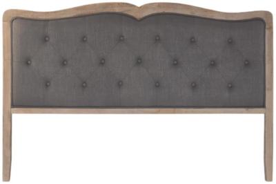 Traditional Dark Gray Fabric Headboard H 120cm