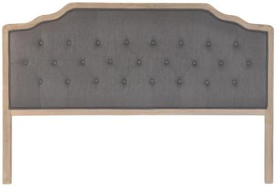 Traditional Dark Gray Linen Headboard