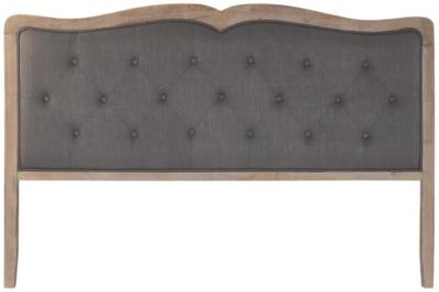 Traditional Dark Gray Wood Headboard H 120cm