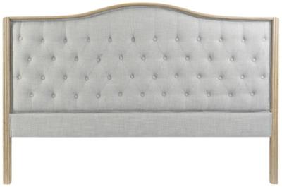 Traditional Light Gray And Natural Linen Headboard