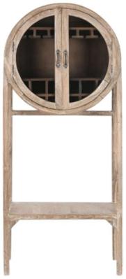 Product photograph of Alpine Teak Wood 2 Door Bar Cabinet from Choice Furniture Superstore