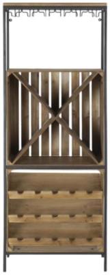 Product photograph of Natural Wooden Tall Bottle Rack from Choice Furniture Superstore