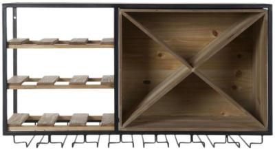 Product photograph of Natural Wooden Small Bottle Rack from Choice Furniture Superstore