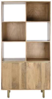 Modern Mango Wood 2 Door Bookcase