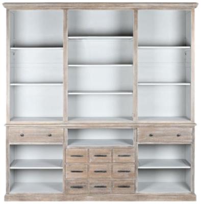 Shabby Grey Mango Wood Large Bookcase