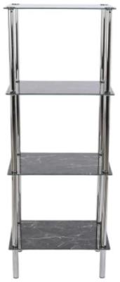 Modern Silver Steel Open Shelving Unit