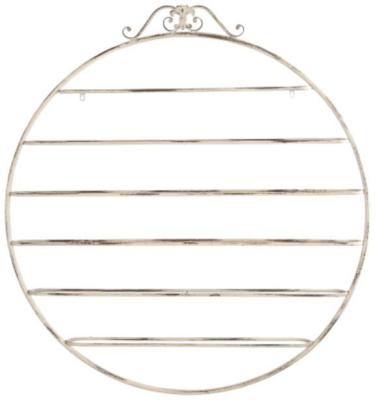 White Metal Round Bottle Rack