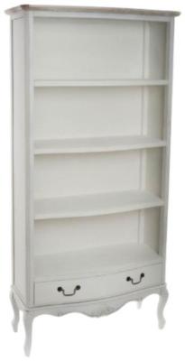 Traditional White Wood Bookcase