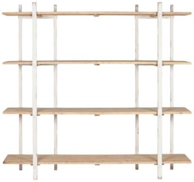 Neoclassic White Wood Open Shelving Unit