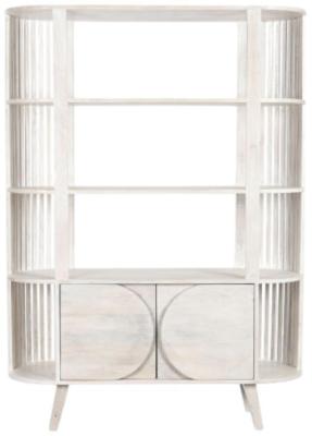 Modern White Mango Wood Bookcase