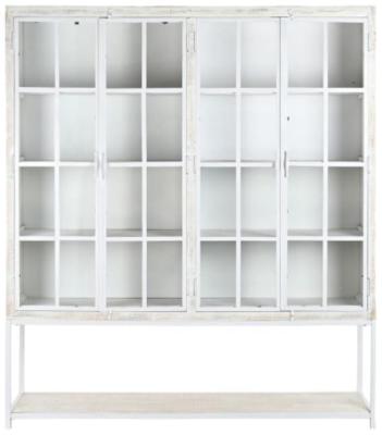 Modern White Wood 2 Door Display Cabinet