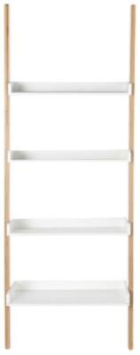 Scandi White And Natural Open Shelving Unit