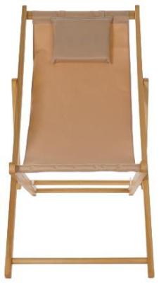 Garden Brown And Natural Deck Chair