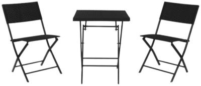 Black Metal Dining Table Set 2 Chair