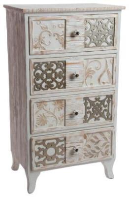 Arabian Beige Wood 4 Drawer Chest