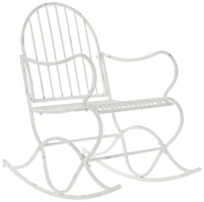 Garden White Metal Rocking Chair