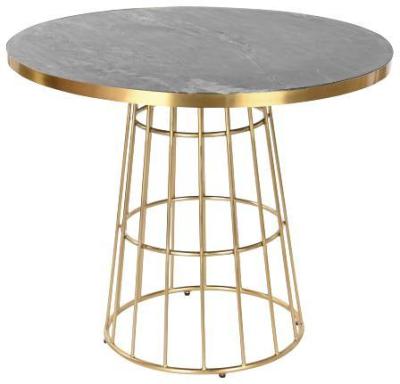 Glam Black Marble 2 Seater Round Dining Table