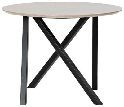 Loft Light Brown And Black Metal Side Table