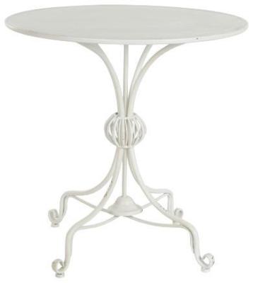 Traditional White Metal Side Table