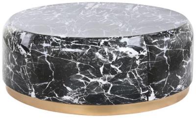 Modern Black Round Coffee Table