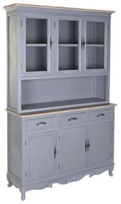 Grey And Natural Display Cabinet