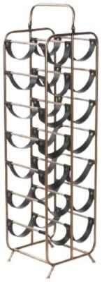 Product photograph of Copper And Black Metal Bottle Rack from Choice Furniture Superstore