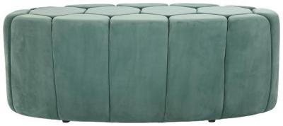 Scandi Green Fabric Ottoman Bench