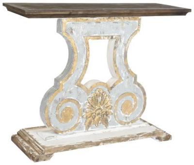 Neoclassic Brown Console Table