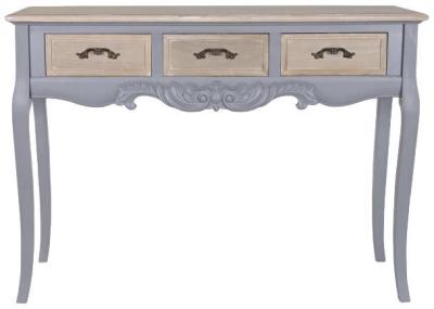 Product photograph of Traditional Grey 3 Drawer Console Table from Choice Furniture Superstore