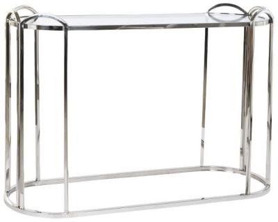 Modern Silver Metal Console Table